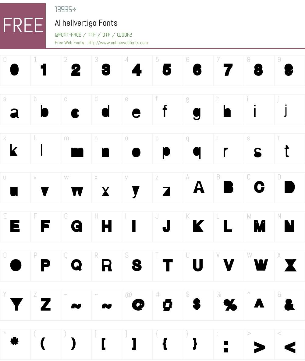 AI hellvertigo Font Screenshots