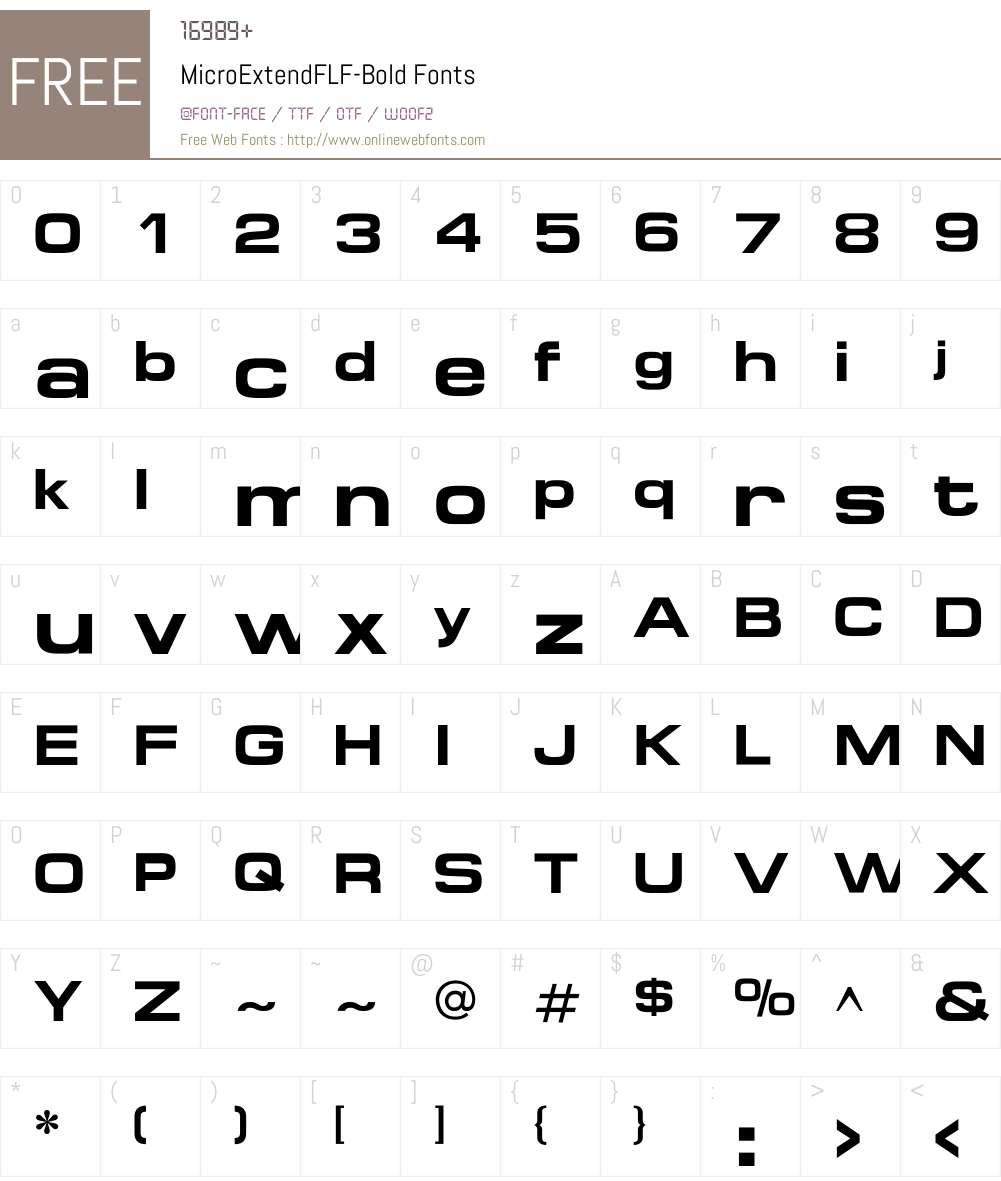 MicroExtendFLF Font Screenshots