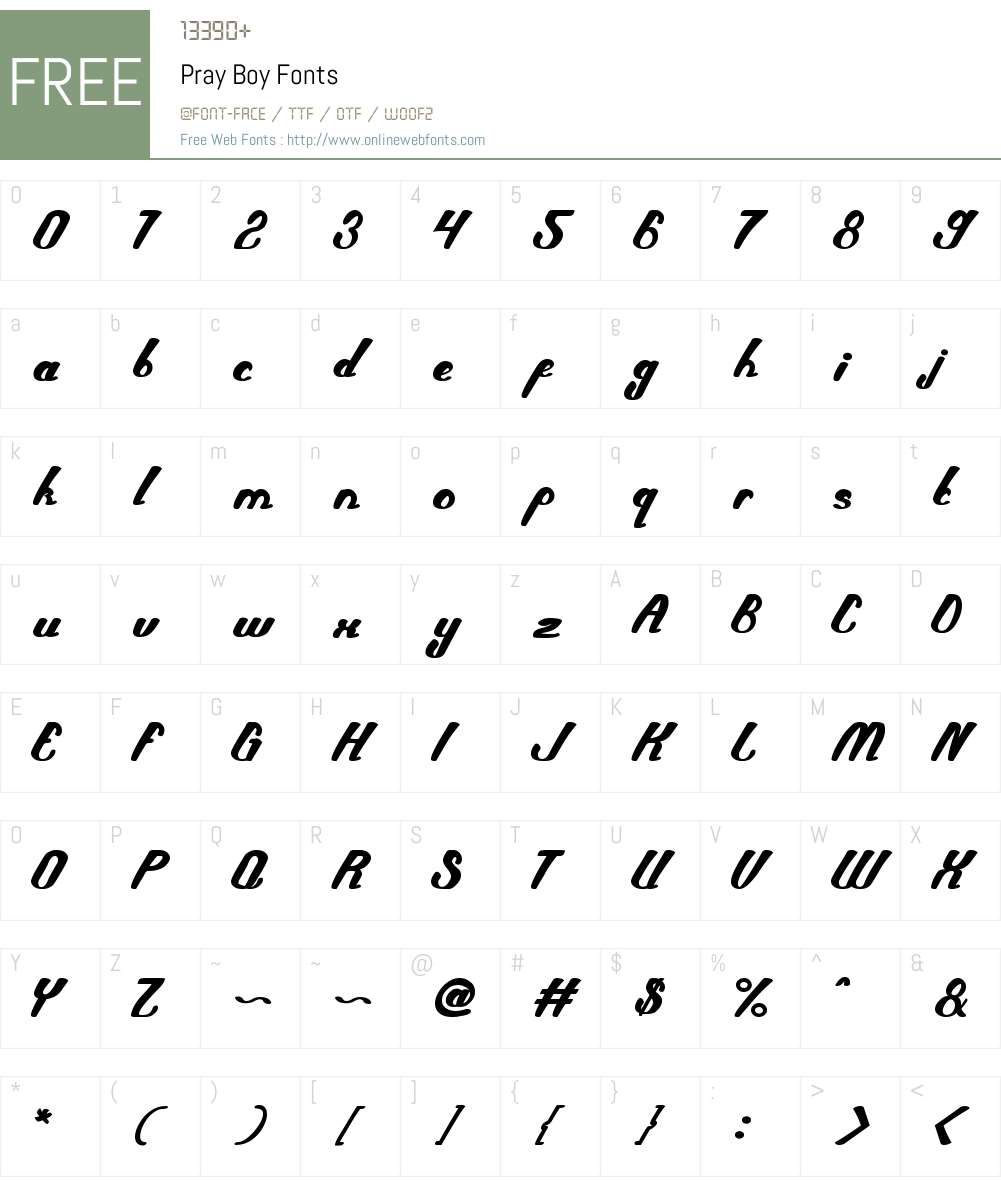 Pray Boy Font Screenshots