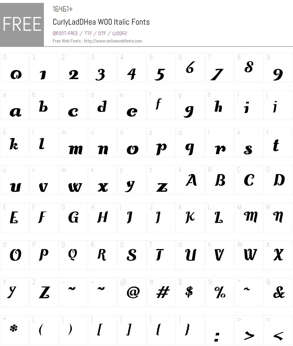Curly Lady Font Screenshots