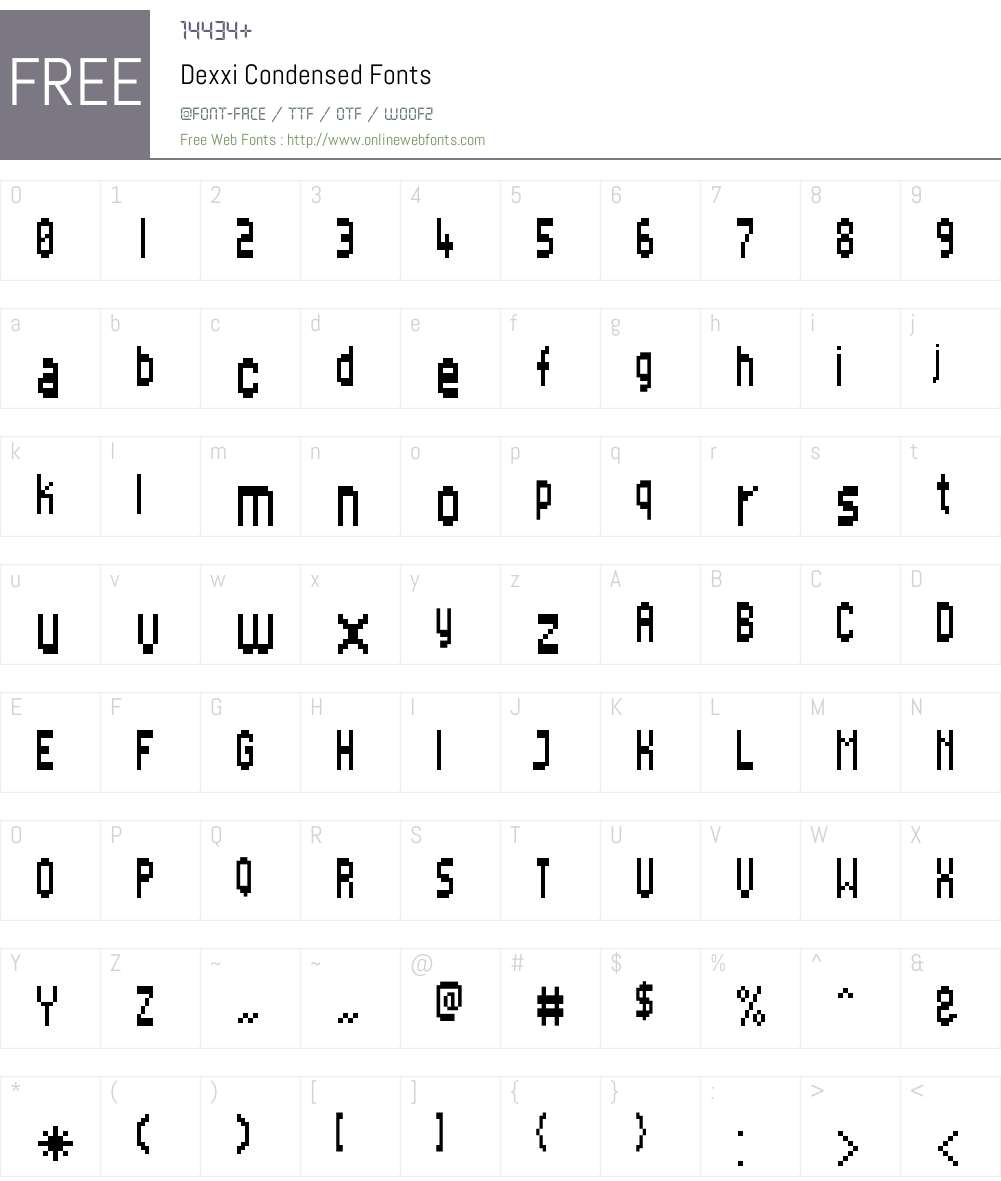 Dexxi Condensed Font Screenshots
