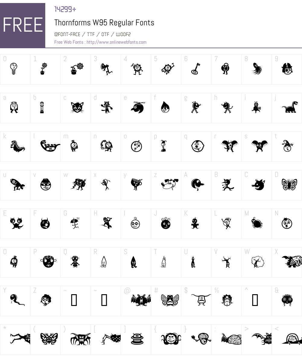 Thornforms Font Screenshots