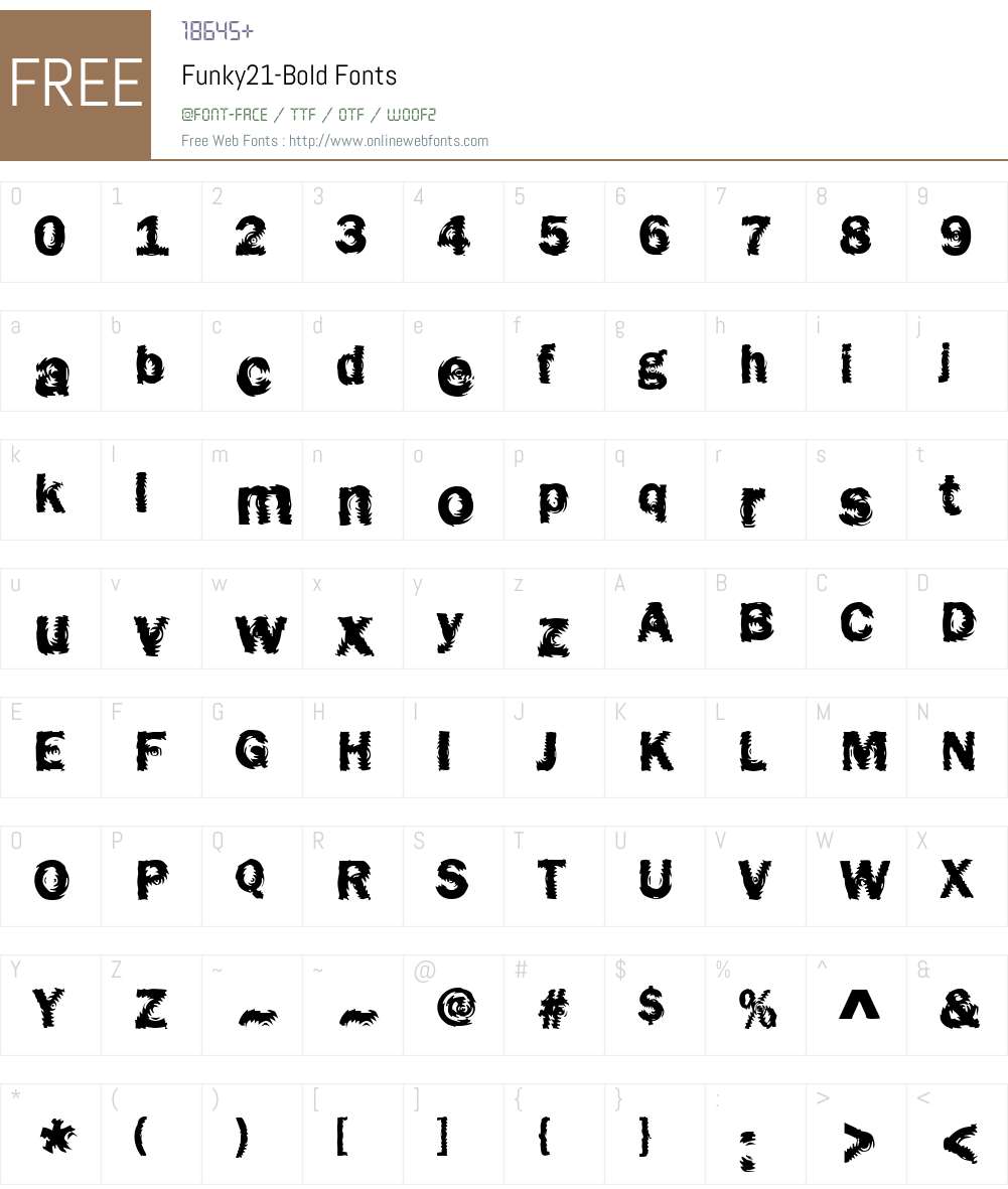Funky21 Font Screenshots