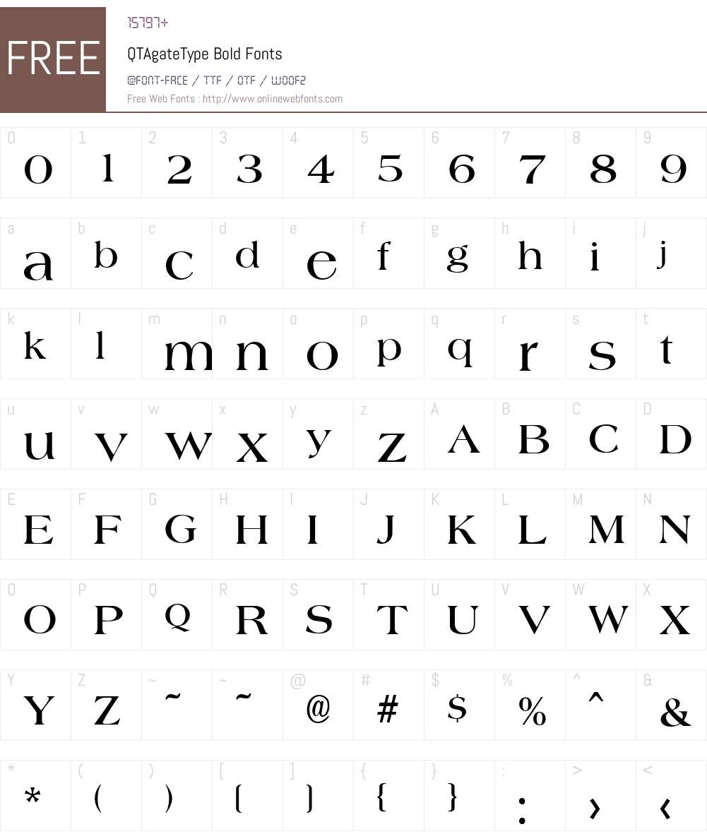 QTAgateType Font Screenshots