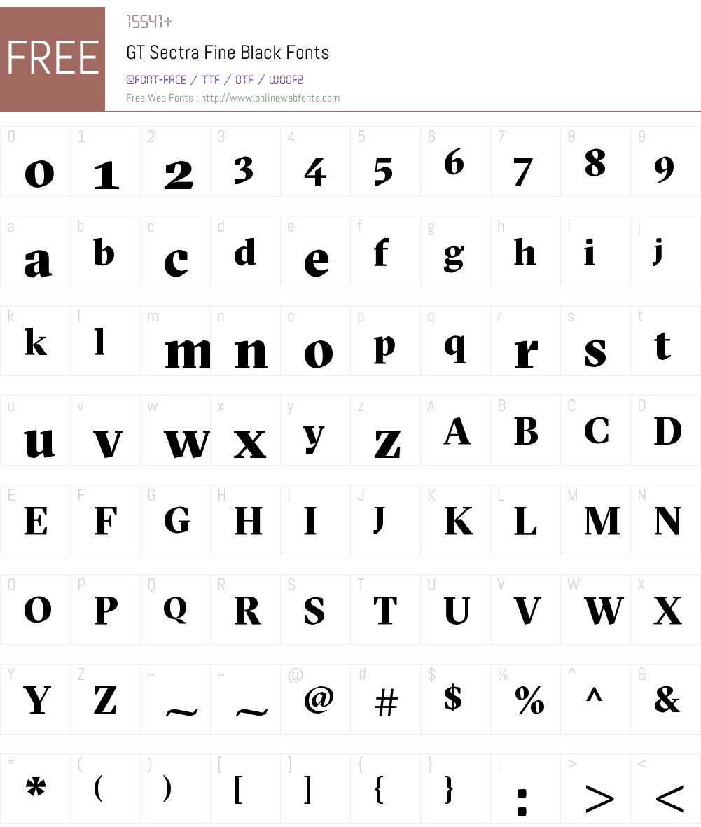 GT Sectra Fine Black Font Screenshots