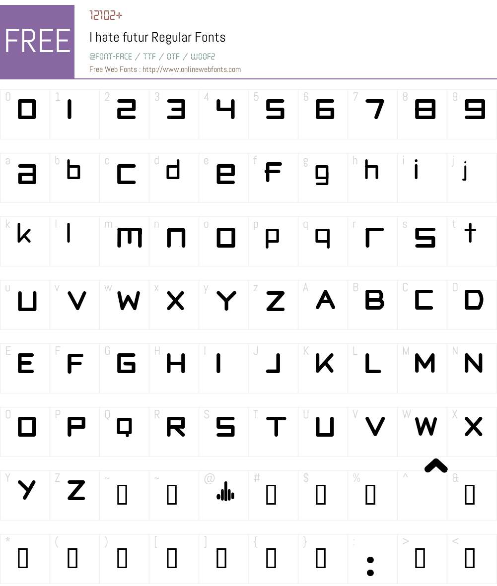 I hate futur Font Screenshots