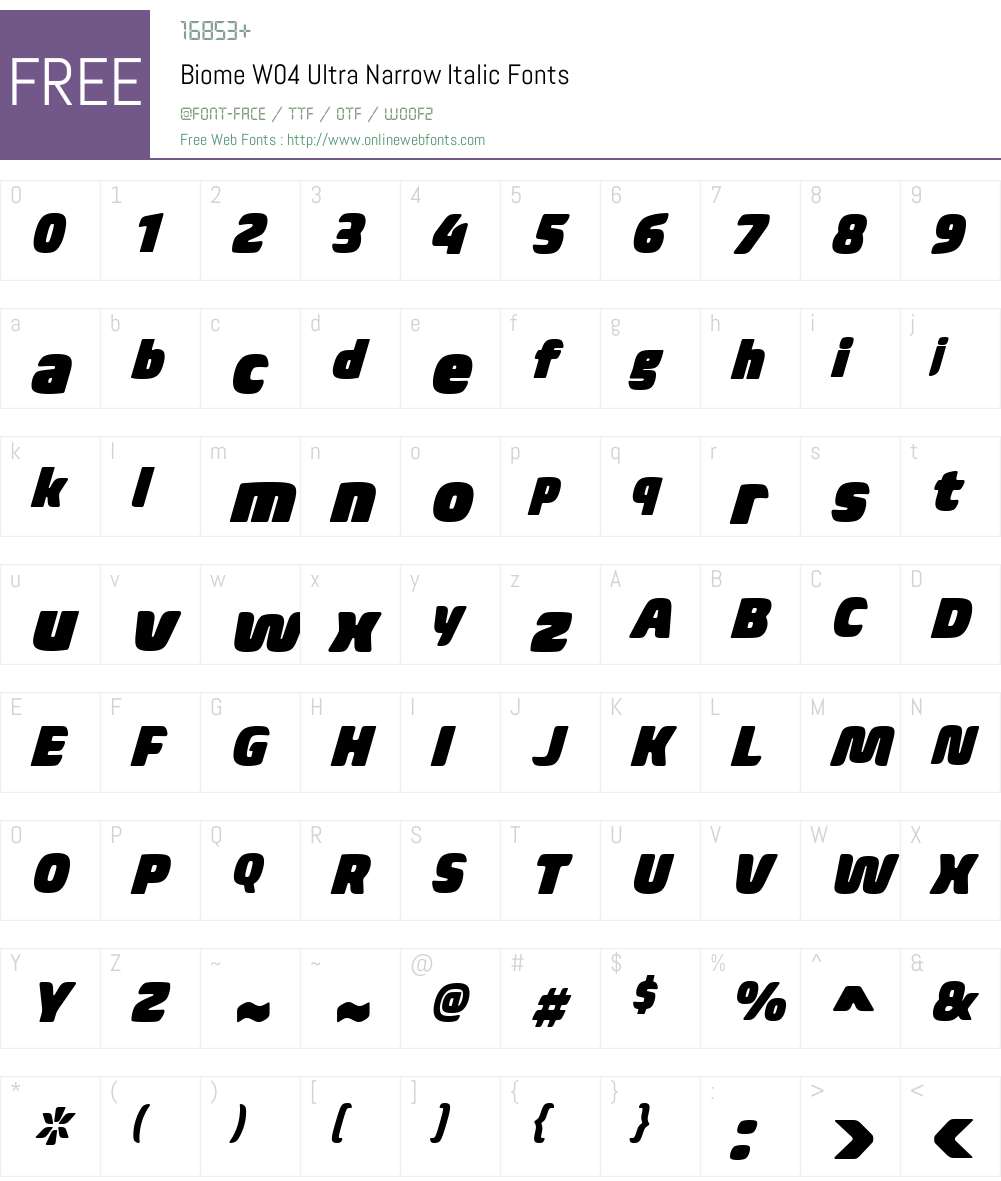 Biome Font Screenshots