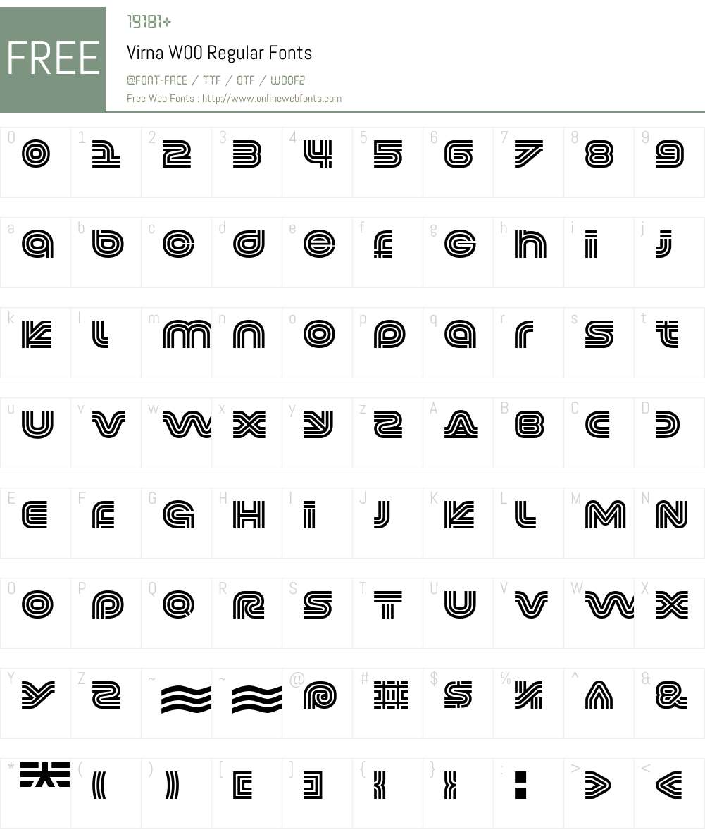 Virna Font Screenshots