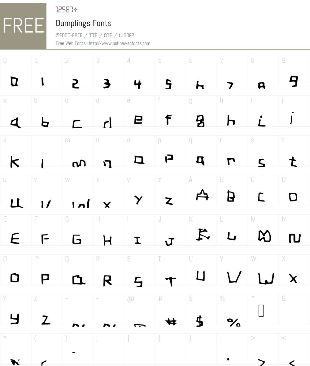 Dumplings Font Screenshots
