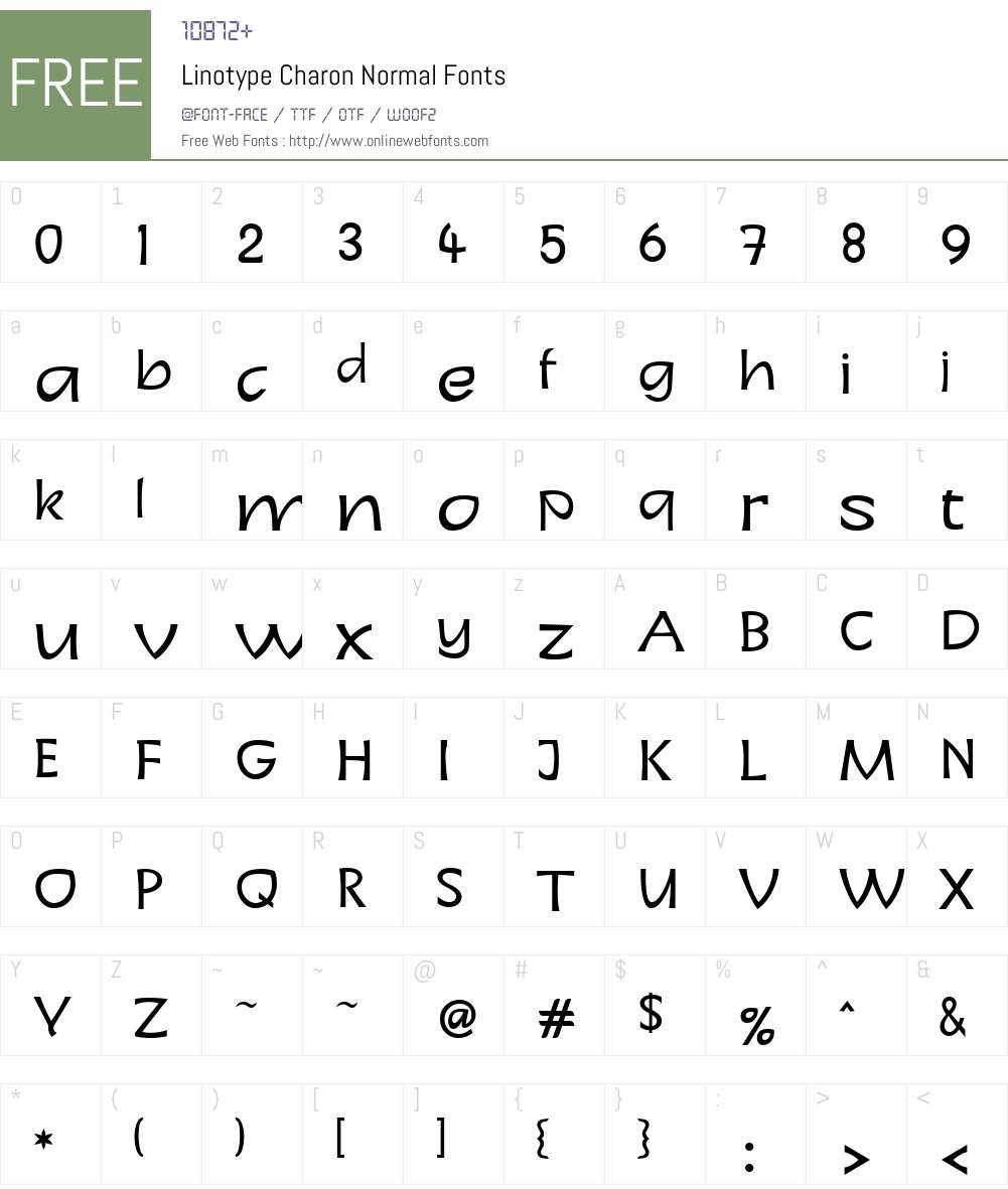 LTCharon Font Screenshots