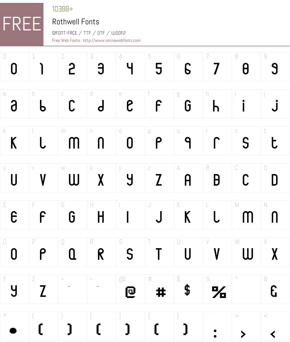 Rothwell Font Screenshots