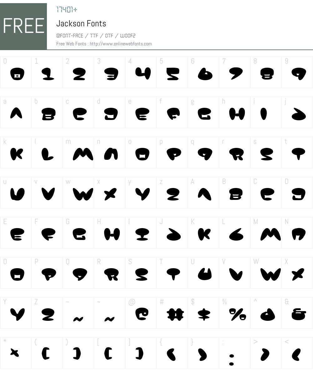 Jackson Font Screenshots