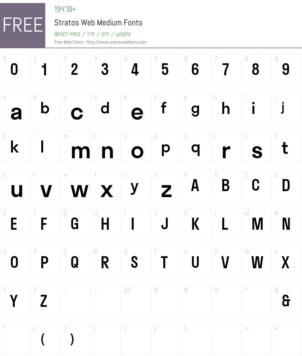 Stratos Web Medium Font Screenshots