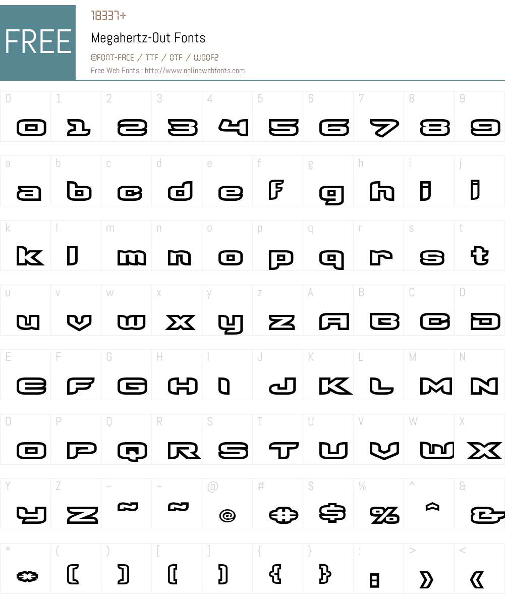 Megahertz Font Screenshots