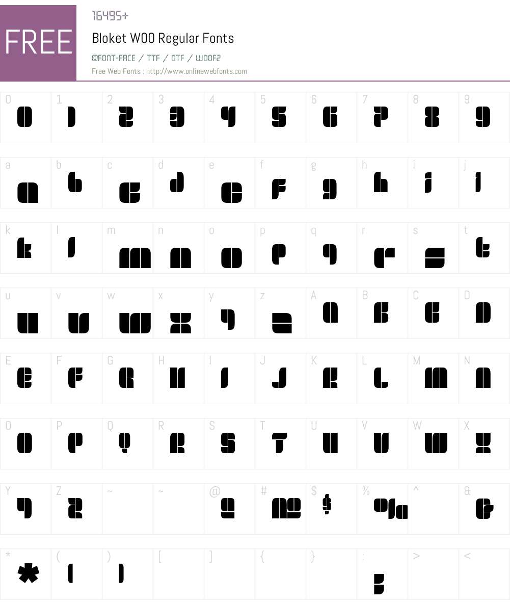 Bloket Font Screenshots