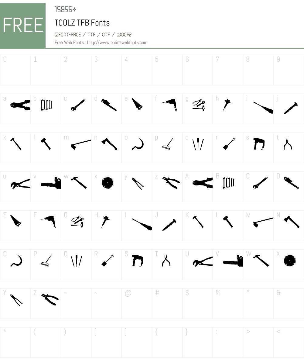 TOOLZ TFB Font Screenshots