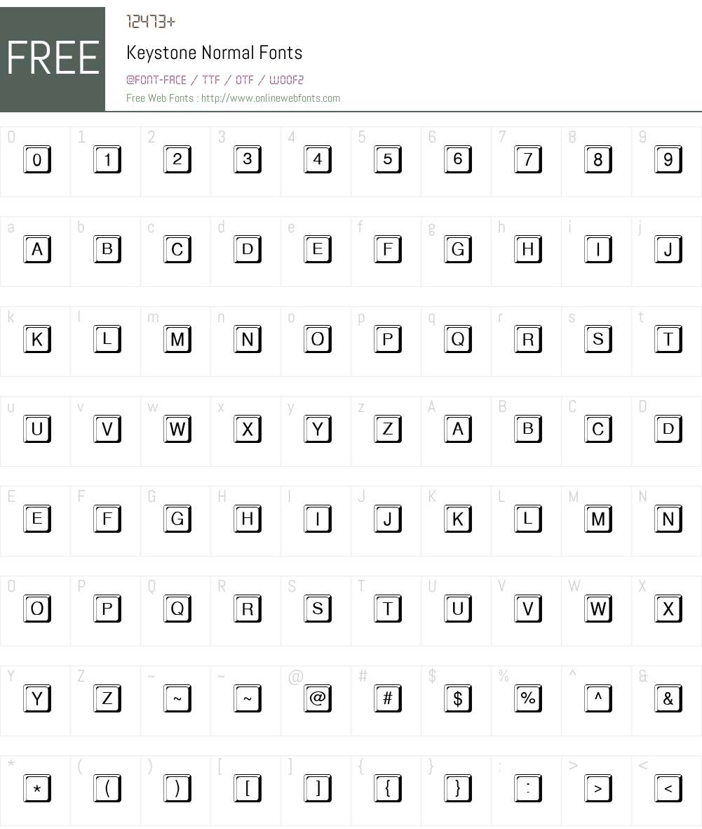 Keystone Font Screenshots