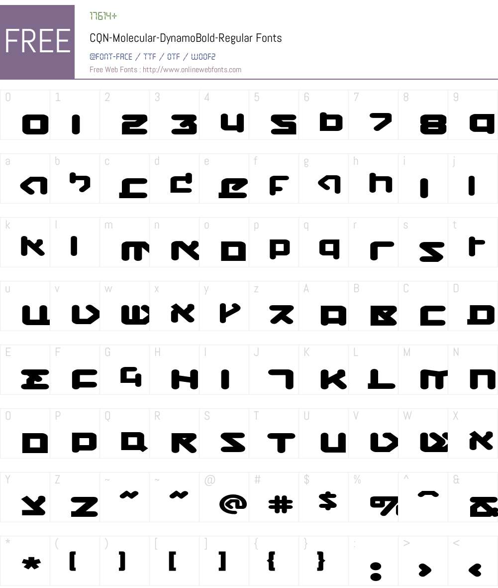 CQN-Molecular-DynamoBold Font Screenshots