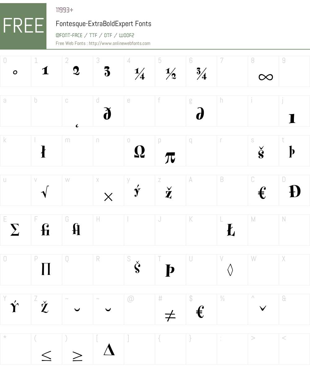 Fontesque Font Screenshots