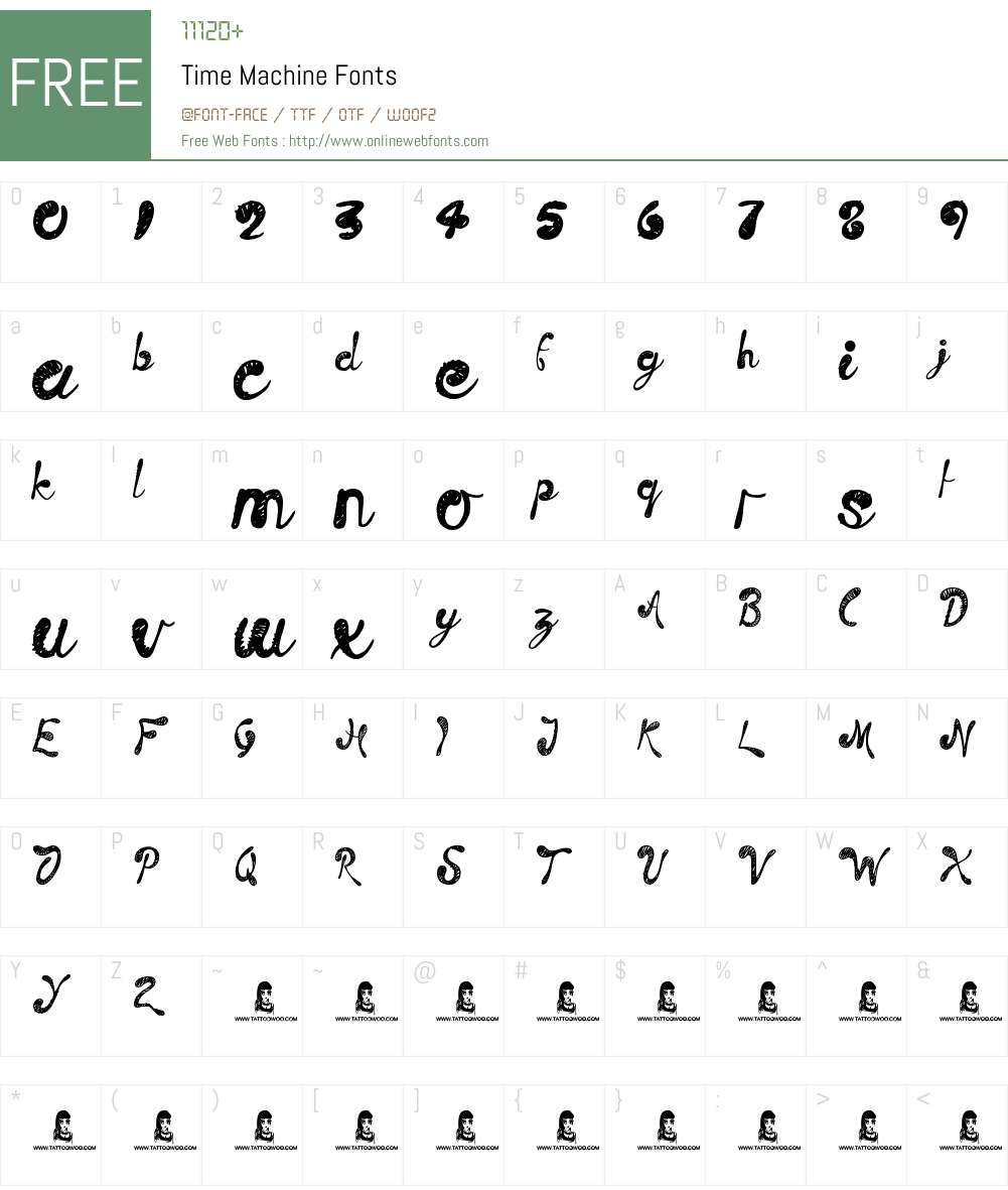 Time Machine Font Screenshots