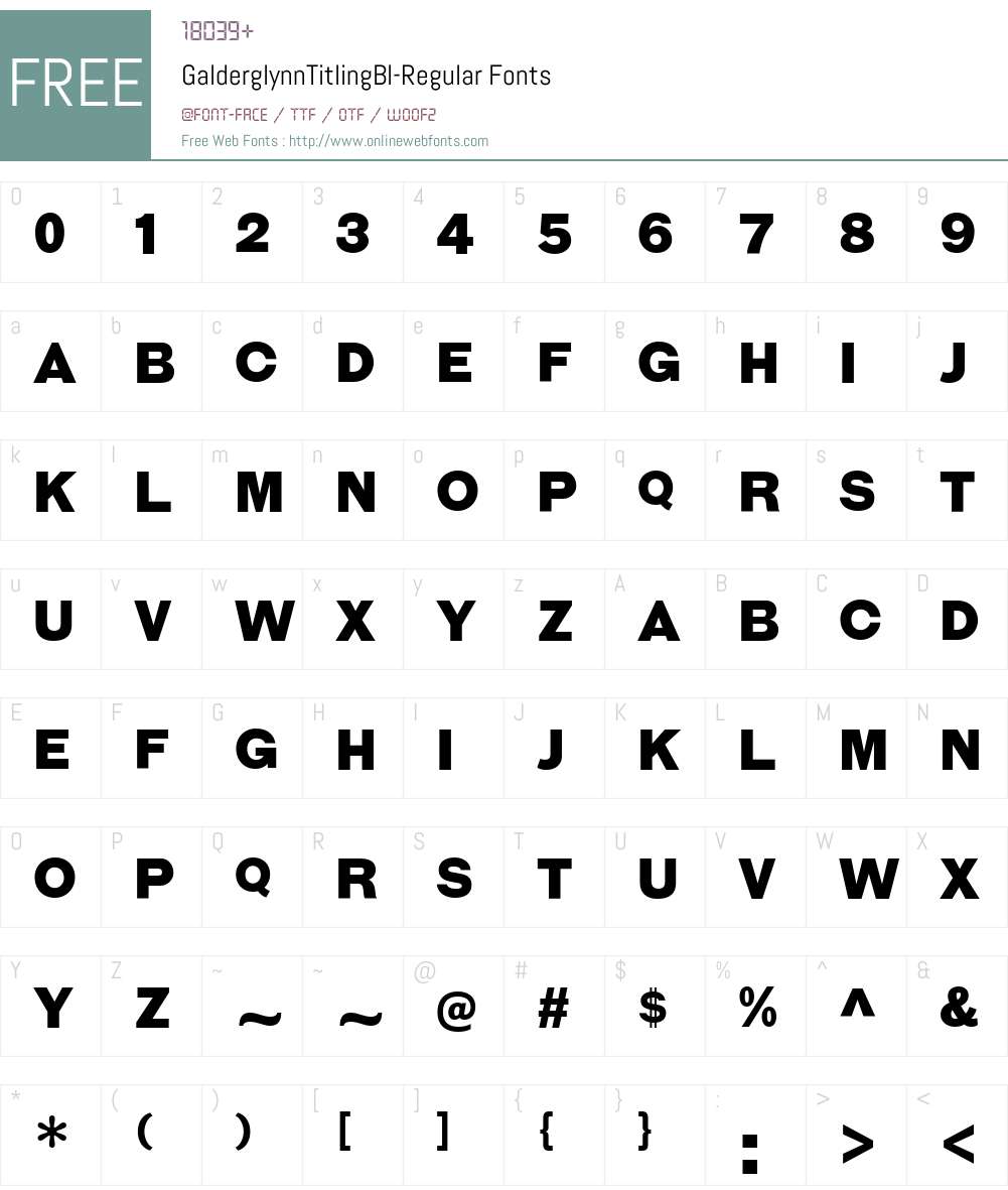 Galderglynn Titling Font Screenshots