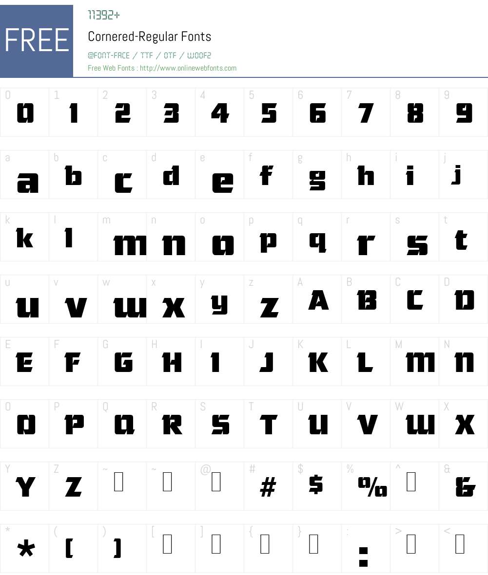 Cornered Font Screenshots