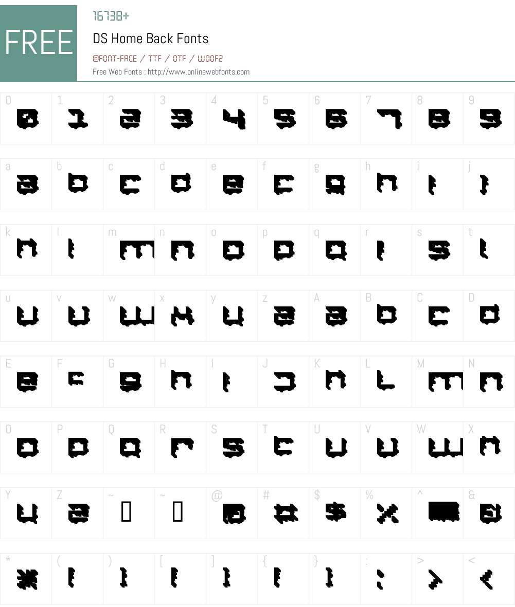 DS Home Back Font Screenshots