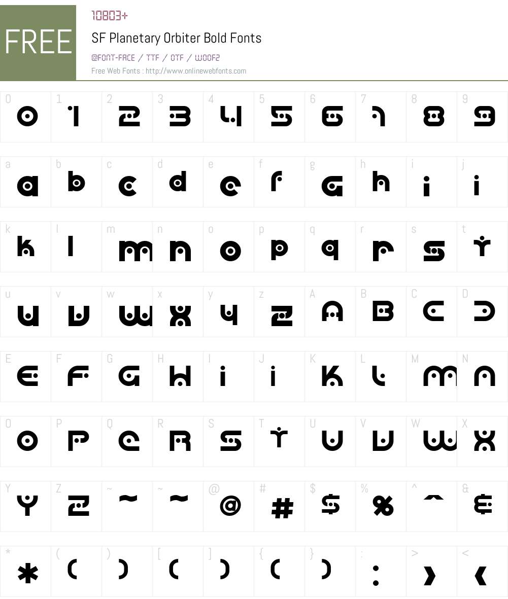 SF Planetary Orbiter Font Screenshots