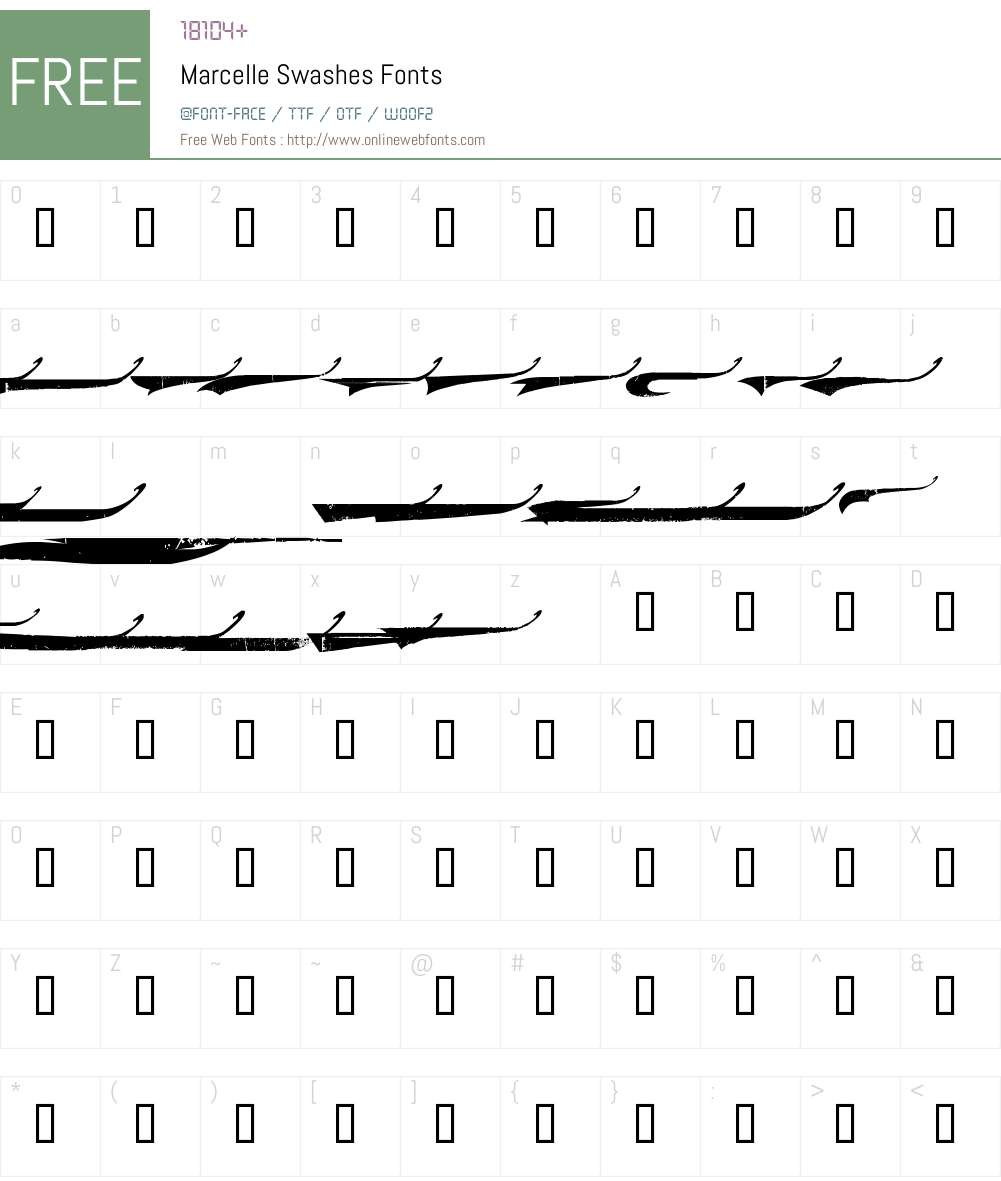 Marcelle Swashes Font Screenshots