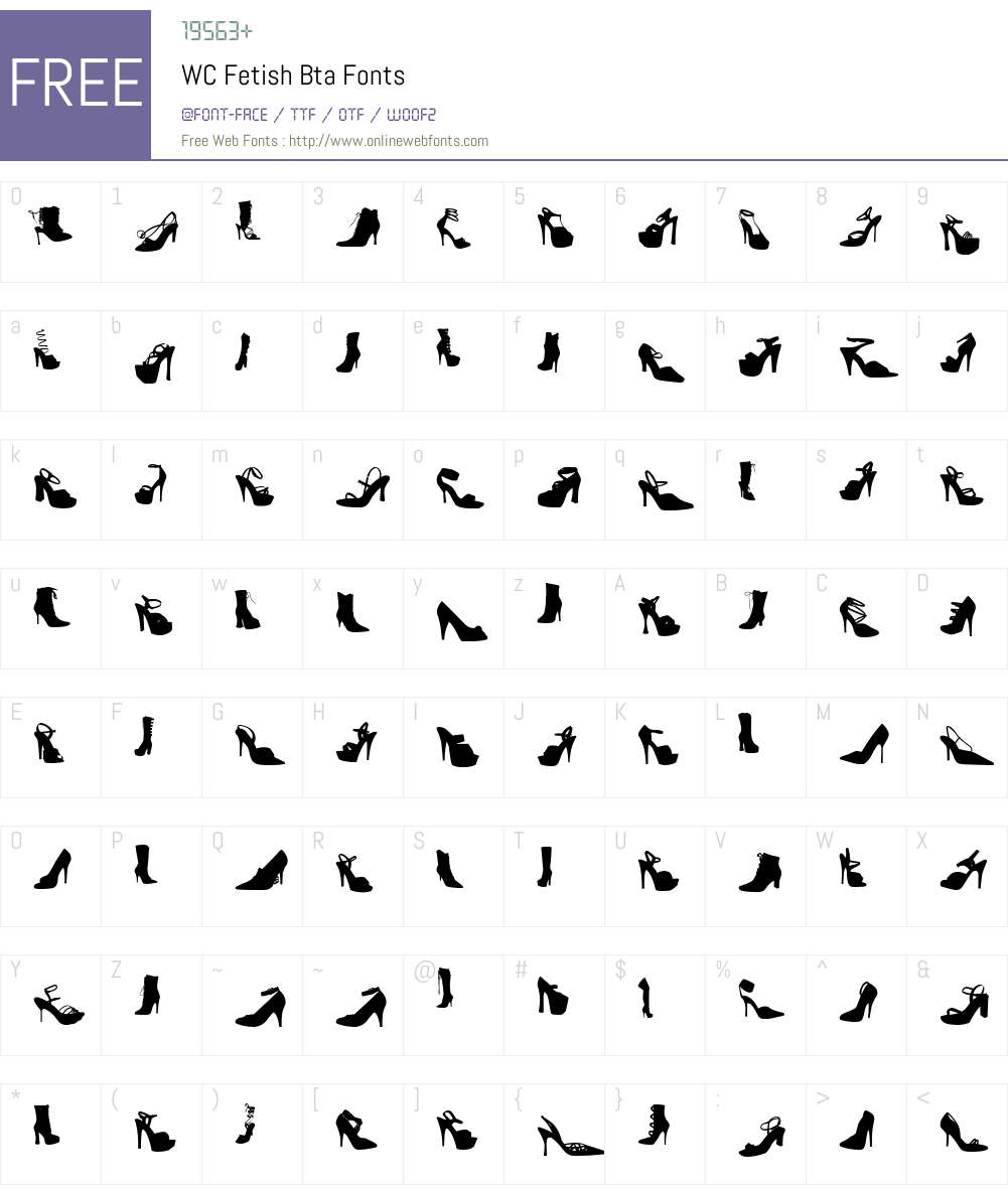 WC Fetish Bta Font Screenshots