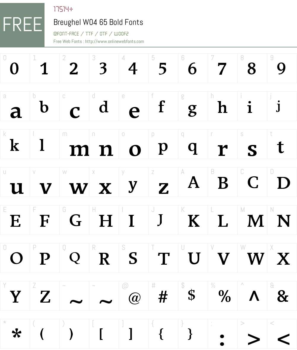 Breughel Font Screenshots