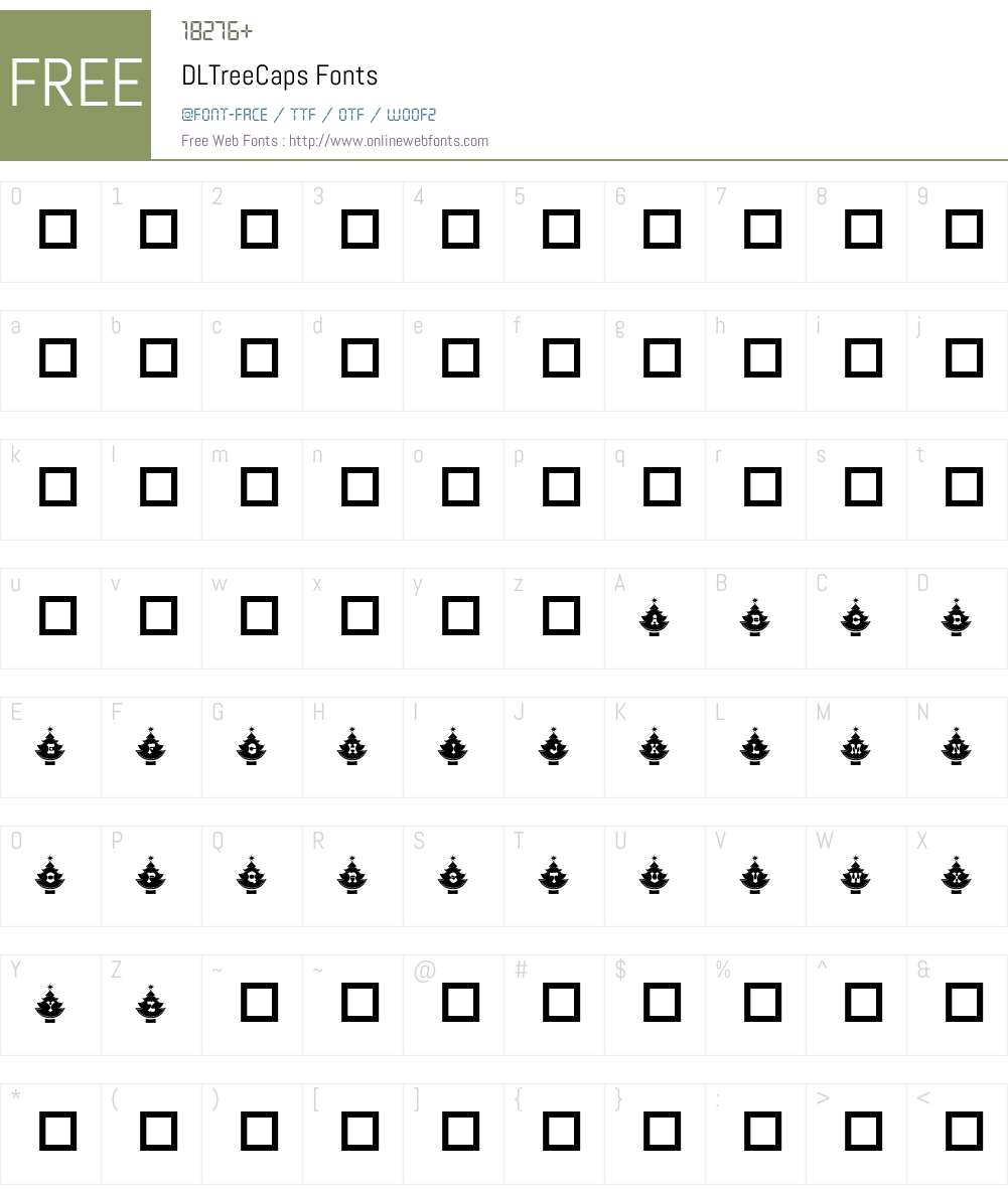 DLTreeCaps Font Screenshots