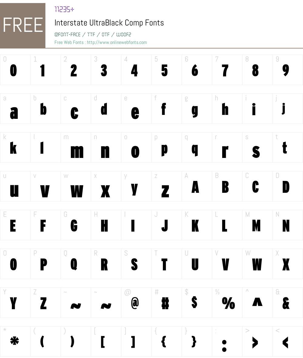 Interstate Font Screenshots