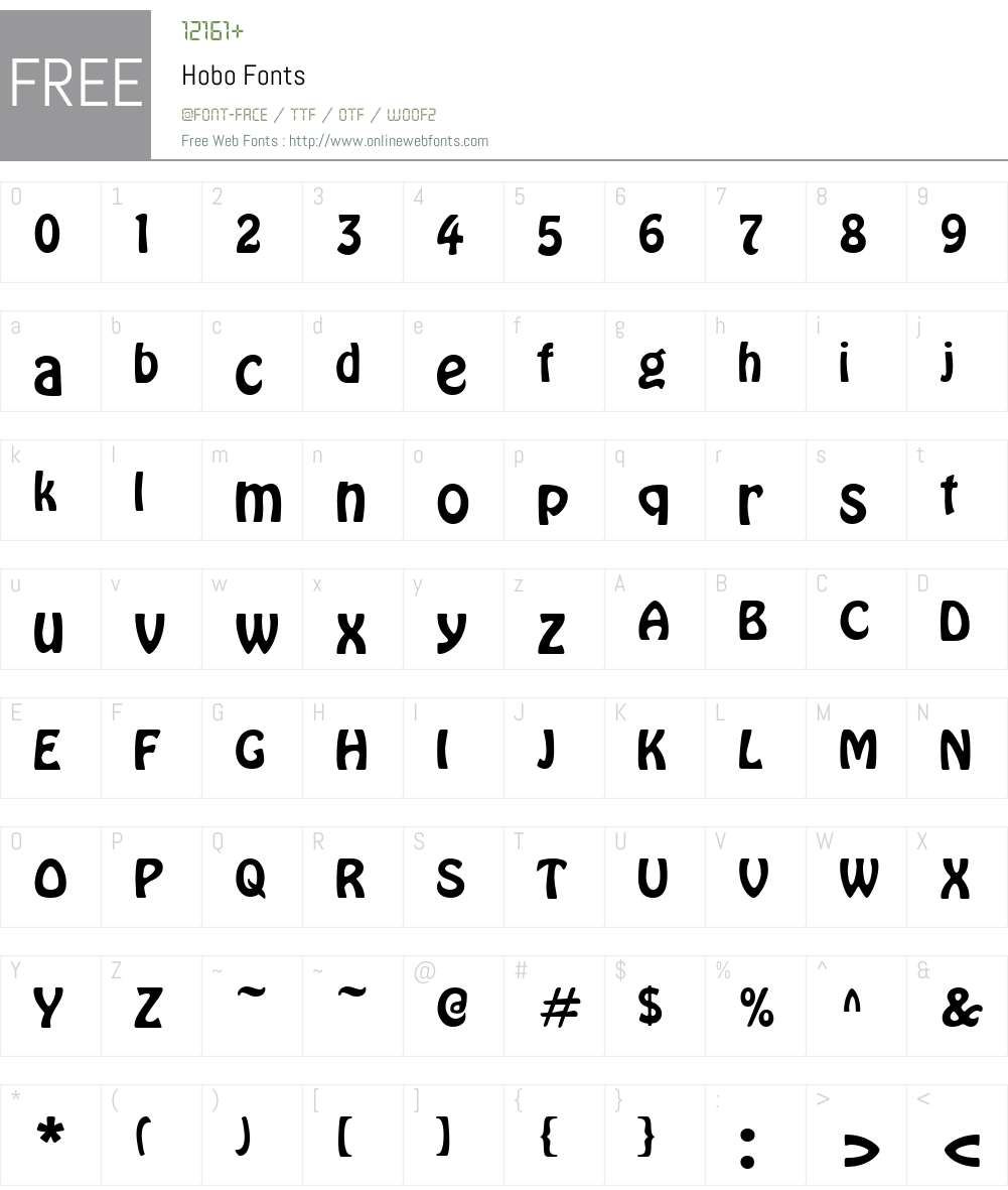 Hobo Font Screenshots