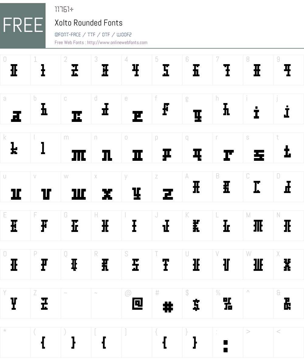 Xolto Font Screenshots