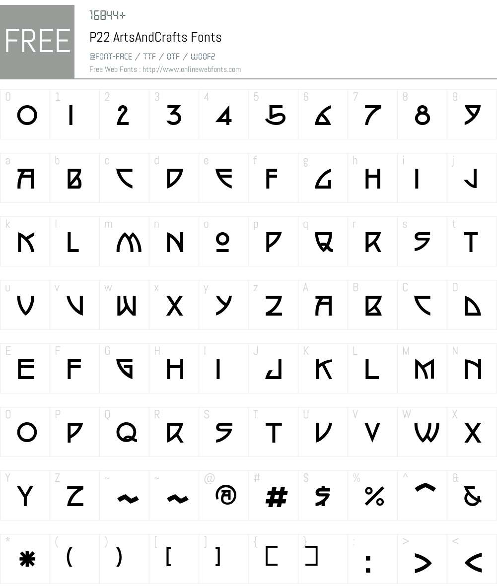 P22 ArtsAndCrafts Font Screenshots