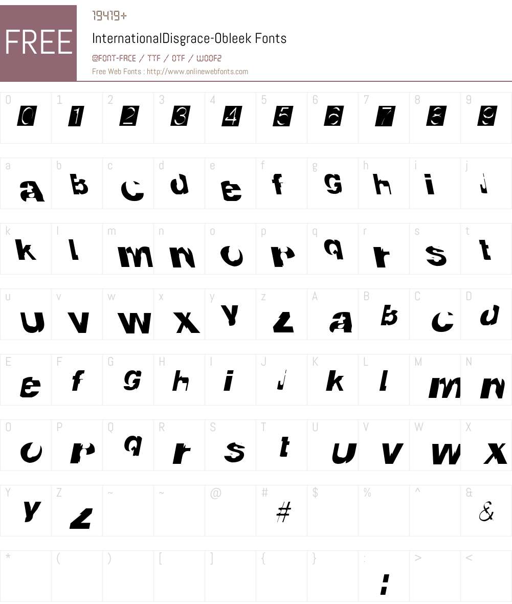 InternationalDisgrace Font Screenshots