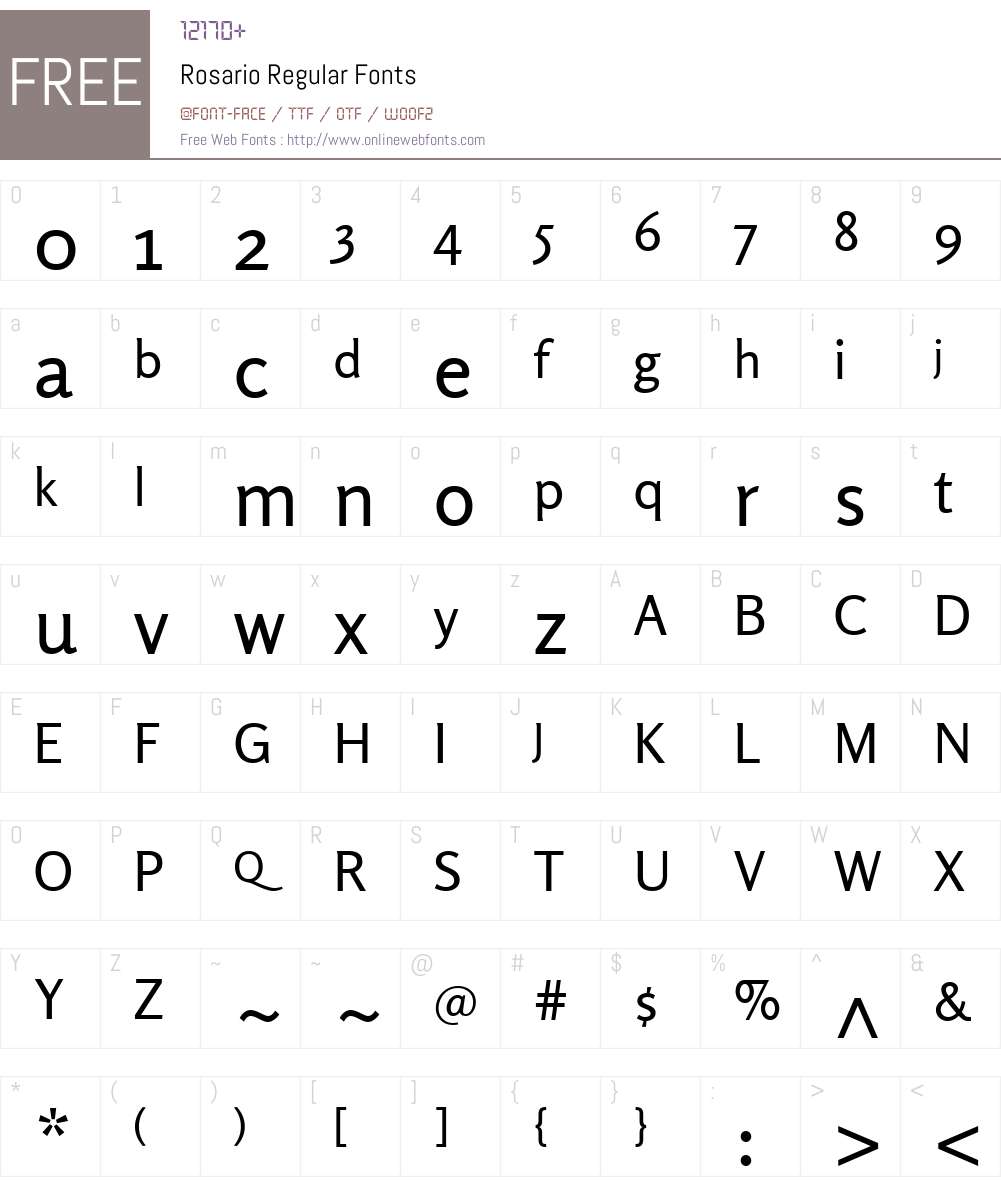 Rosario Font Screenshots