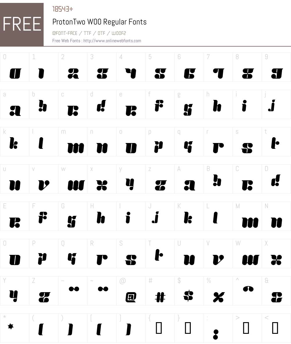 Proton Font Screenshots