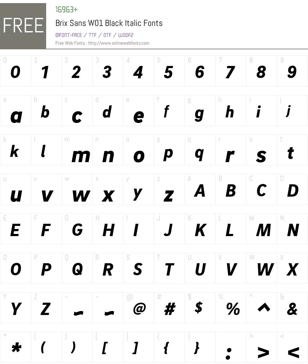 Brix Sans Font Screenshots