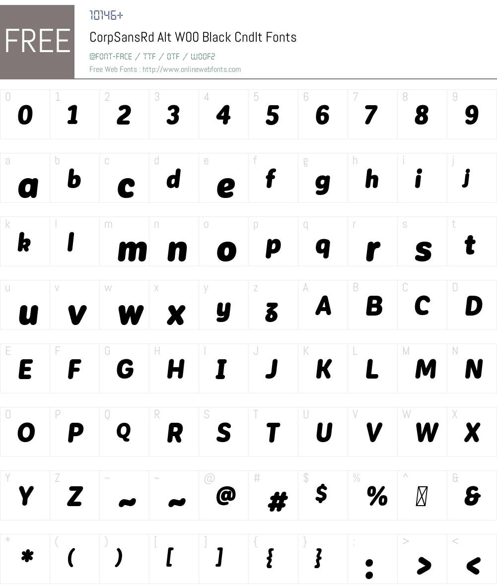 Corporative Sans Rounded Condensed Font Screenshots