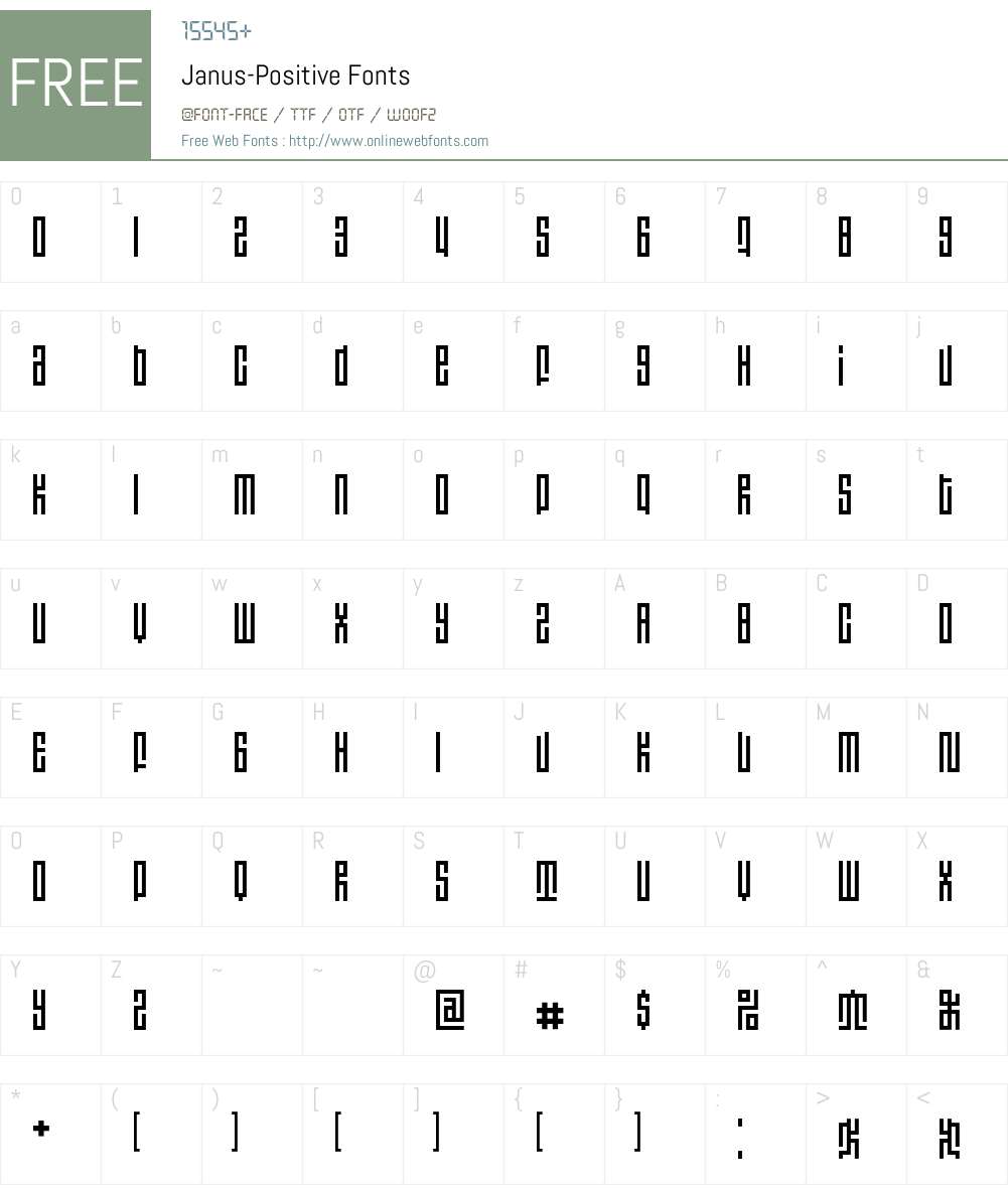 Janus Font Screenshots