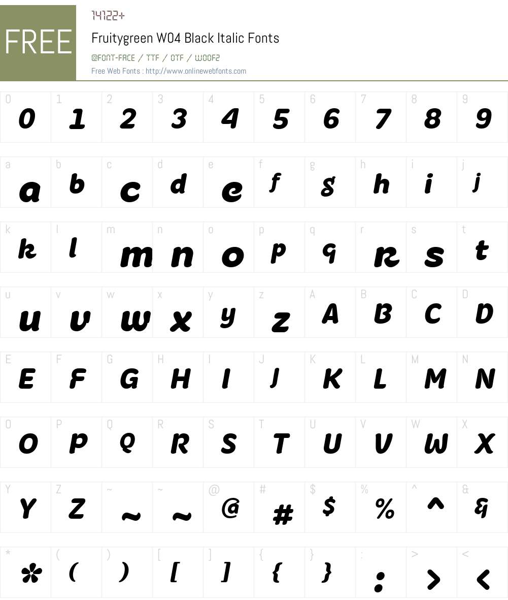 Fruitygreen Font Screenshots