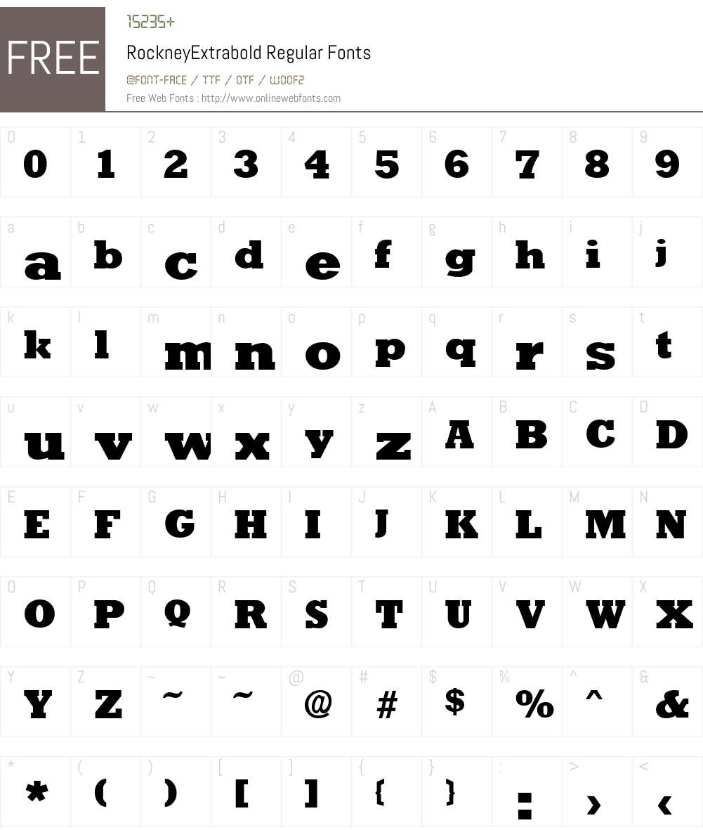 RockneyExtrabold Font Screenshots