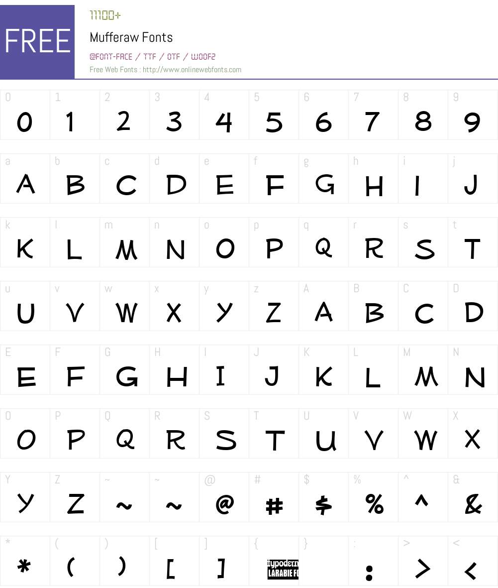 Mufferaw Font Screenshots