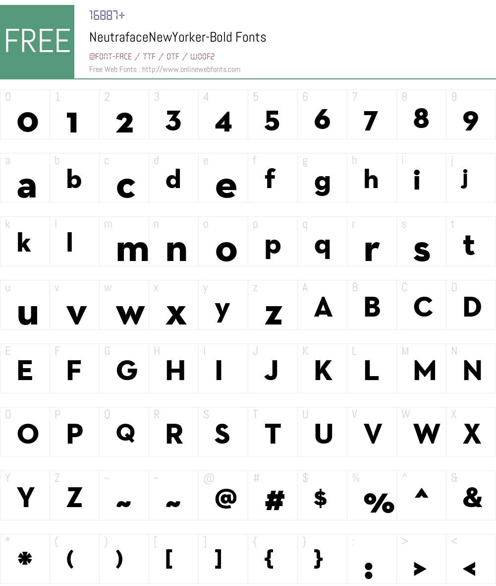 Neutraface New Yorker Bold Font Screenshots