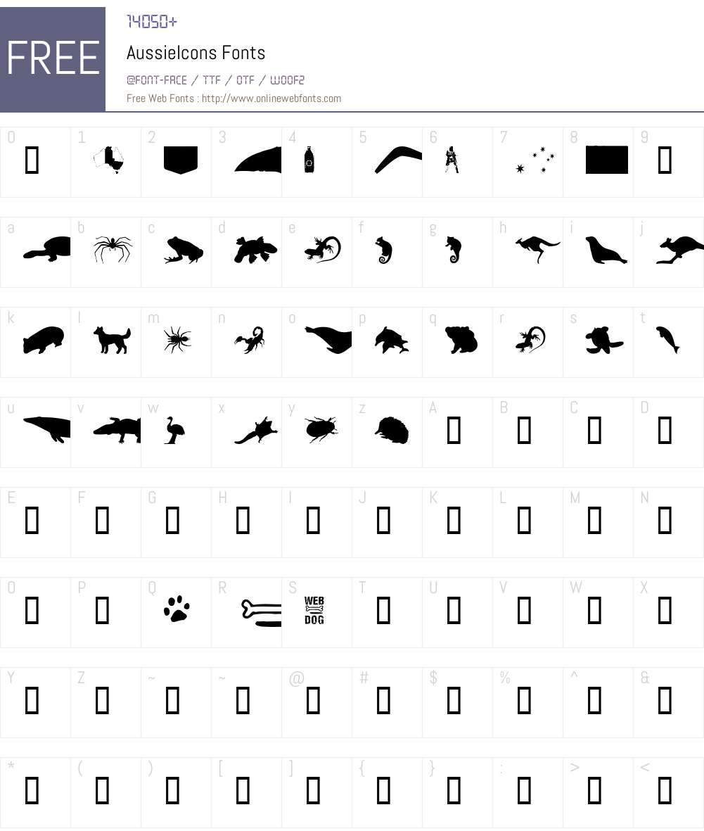 AussieIcons Font Screenshots
