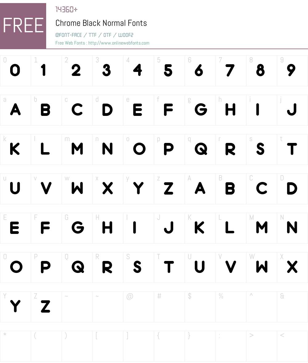 Chrome Black Font Screenshots