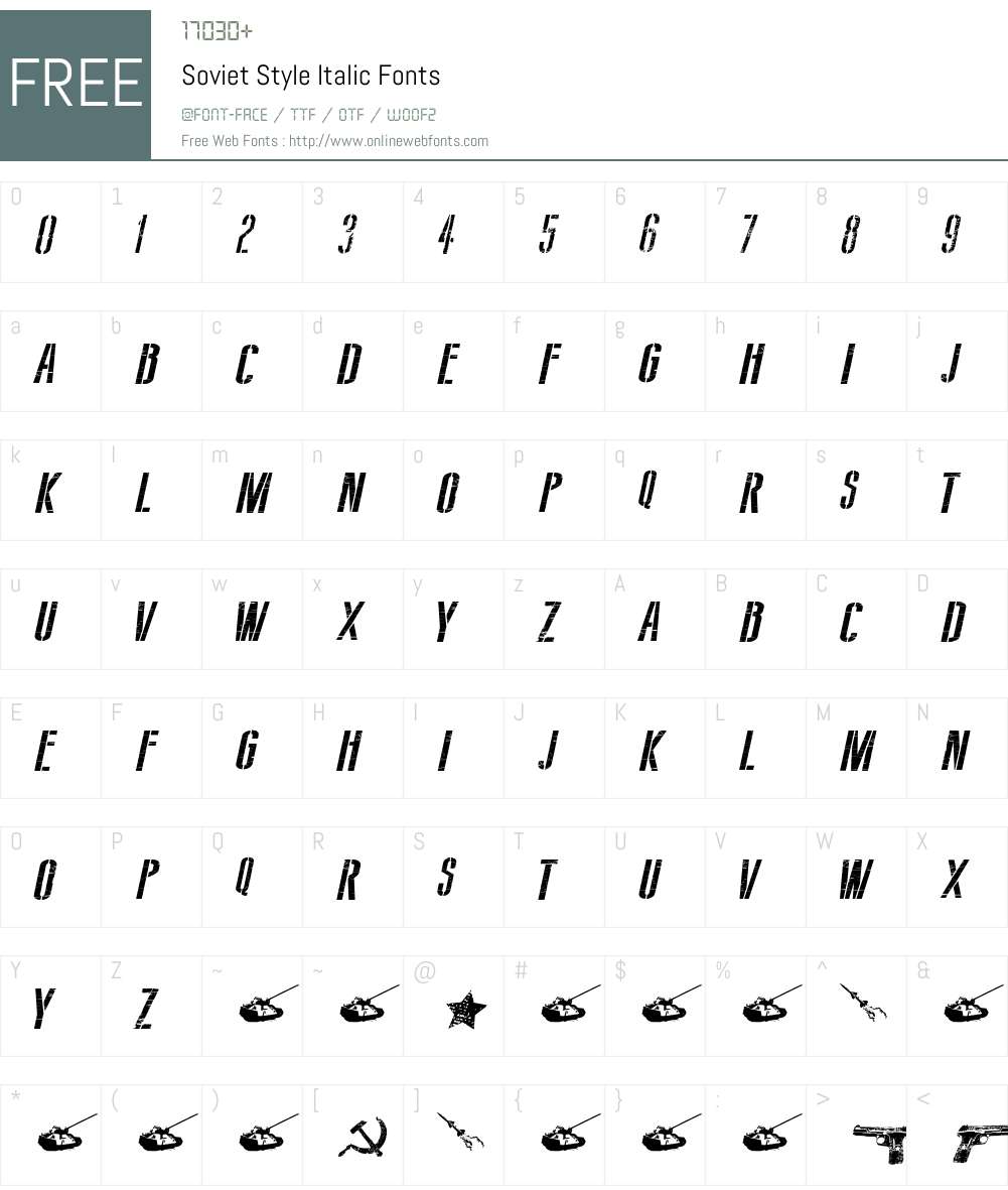 Soviet Style Font Screenshots