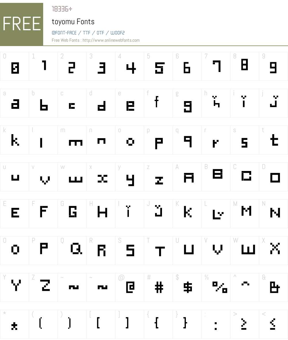toyomu Font Screenshots